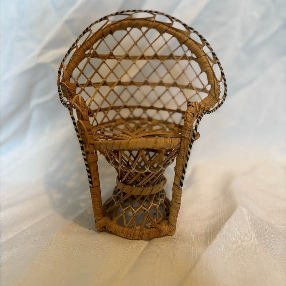 Vintage Miniature Wicker Chair